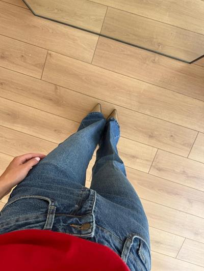 İspanyol Paça Mavi Jean Pantolon