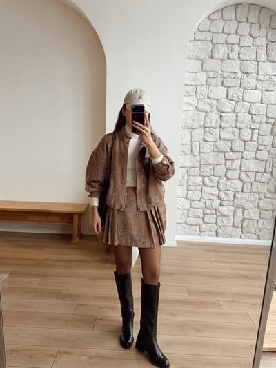 Kadife Bomber & Etek Takım