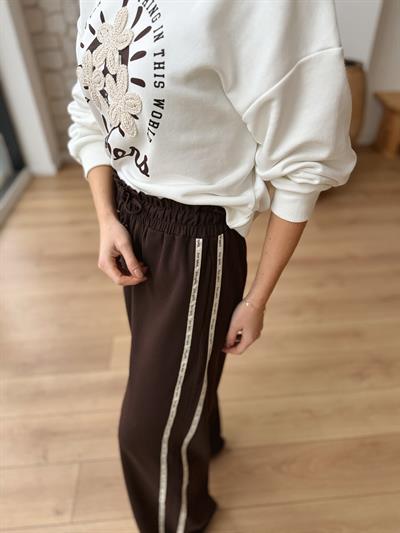 Kahverengi Şeritli Pantolon