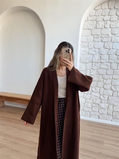 Kahverengi Uzun Hırka