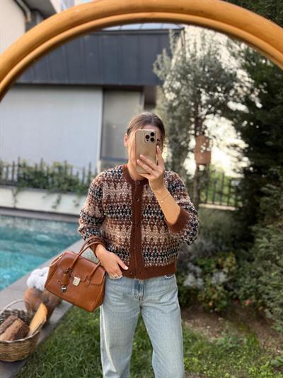 Kahverengi Vintage Hırka