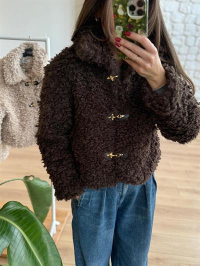 Kancalı Kahverengi Teddy Mont 