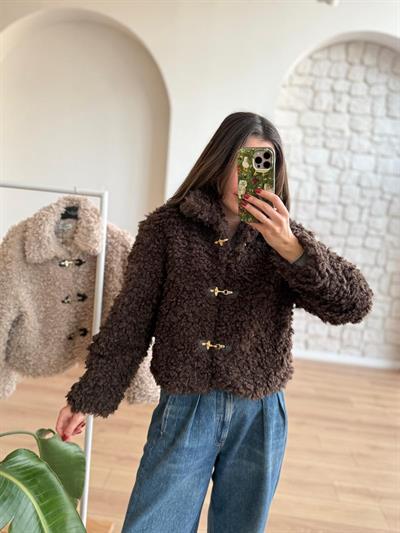 Kancalı Kahverengi Teddy Mont 