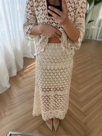 Kroşe Etek Bluz Takım