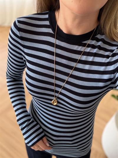 Lacivert Çizgili Mavi Body