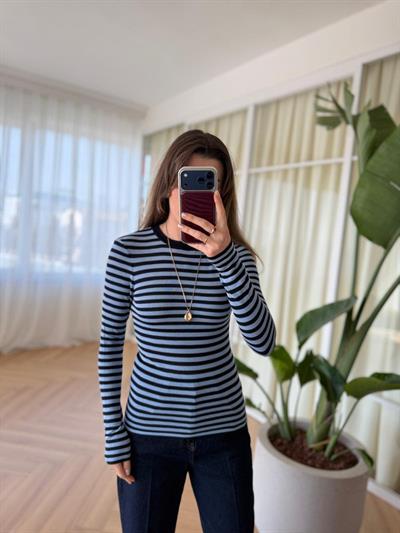 Lacivert Çizgili Mavi Body