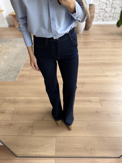 Lacivert İspanyol Kesim Jean