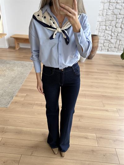 Lacivert İspanyol Kesim Jean