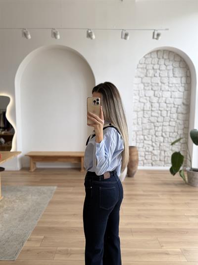 Lacivert İspanyol Kesim Jean