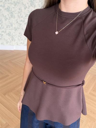 Lea Tokalı Kahverengi Bluz