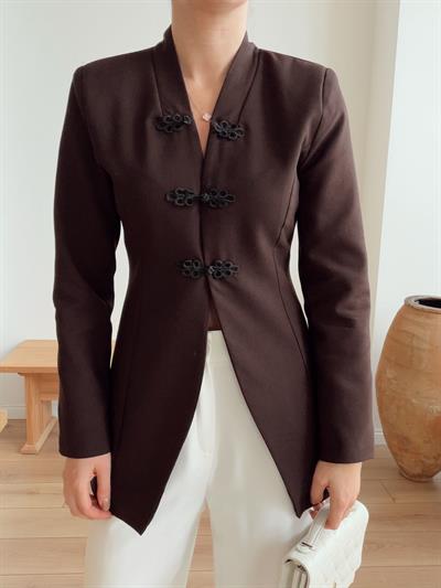 Ledia Kahverengi Blazer Ceket