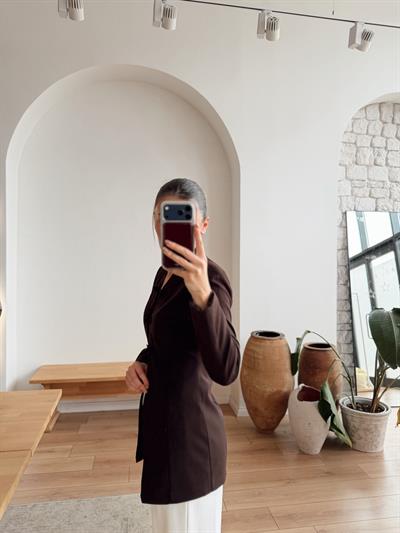 Ledia Kahverengi Blazer Ceket