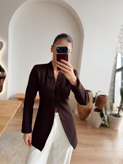 Ledia Kahverengi Blazer Ceket