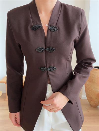 Ledia Kahverengi Blazer Ceket