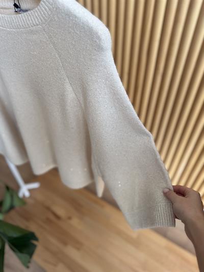 Lia Ekru Parıltılı Triko