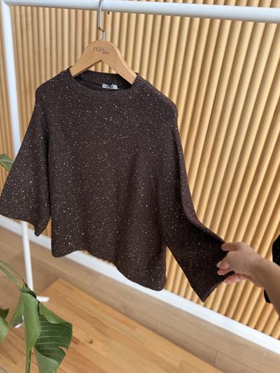 Lia Kahverengi Parıltılı Triko