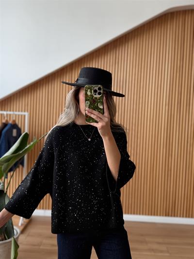 Lia Siyah Parıltılı Triko