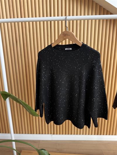 Lia Siyah Parıltılı Triko