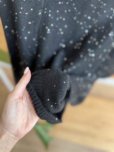 Lia Siyah Parıltılı Triko