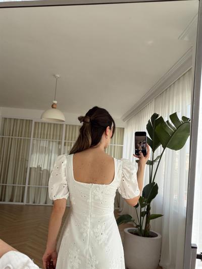 Linda Beyaz Elbise