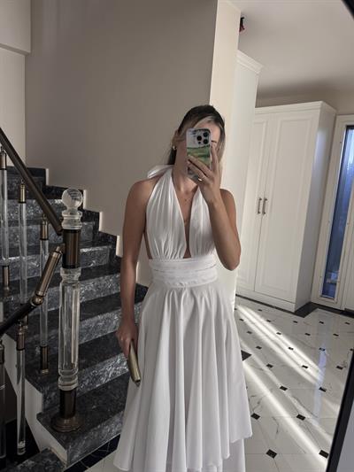 Lisa Beyaz Elbise