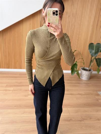 Merlin Haki Triko Bluz 