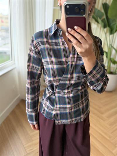 Mia Pembe Ekose Gömlek