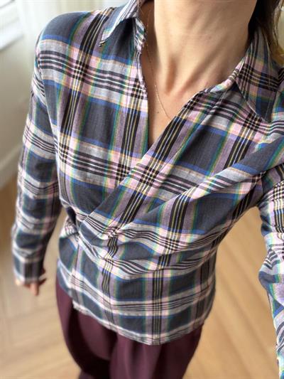 Mia Pembe Ekose Gömlek