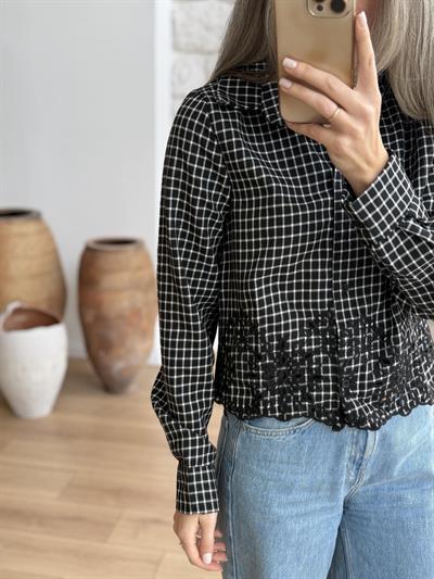 Nakışlı Kareli Gömlek