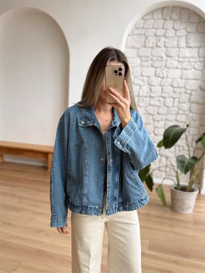 Olia Mavi Denim Ceket