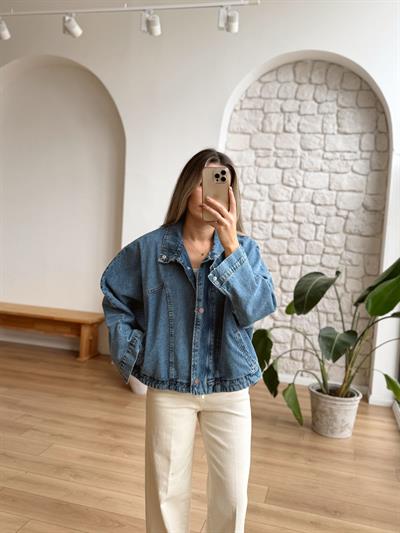 Olia Mavi Denim Ceket