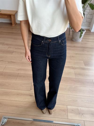 Olida Ütü İzli Lacivert Palazzo Jean