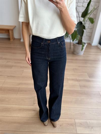 Olida Ütü İzli Lacivert Palazzo Jean