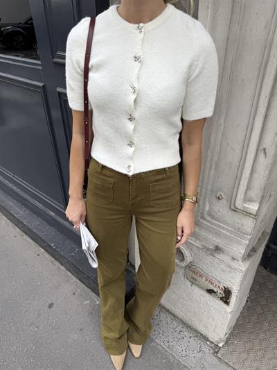 Ön Cepli İspanyol Paça Haki Jean