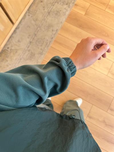 Paraşüt Kumaş Garnili Yeşil Eşofman Takım