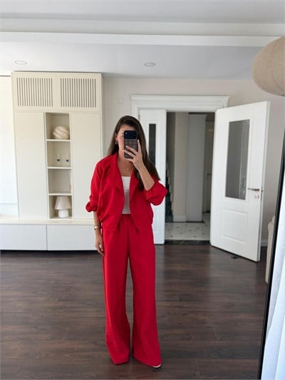 Paraşüt Kumaş Kırmızı Takım