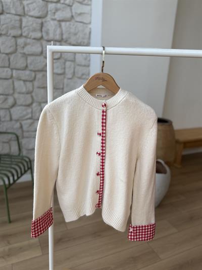 Pötikare Garnili Ekru Hırka