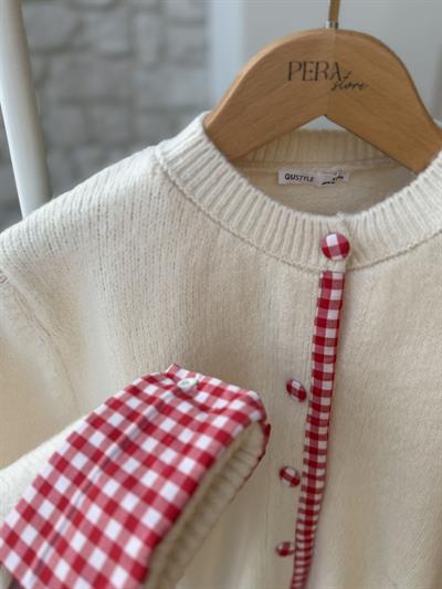 Pötikare Garnili Ekru Hırka