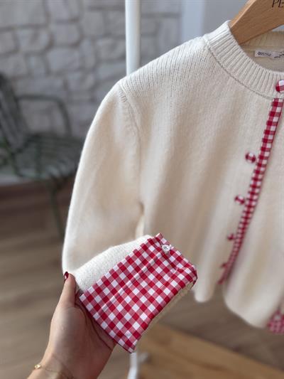 Pötikare Garnili Ekru Hırka