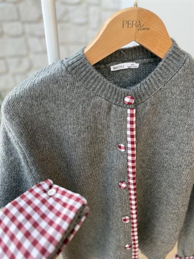 Pötikare Garnili Gri Hırka