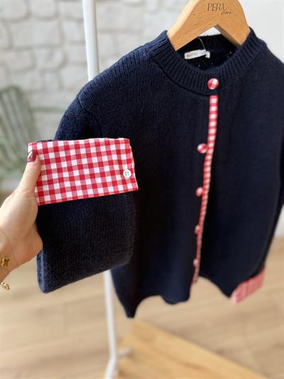 Pötikare Garnili Lacivert Hırka