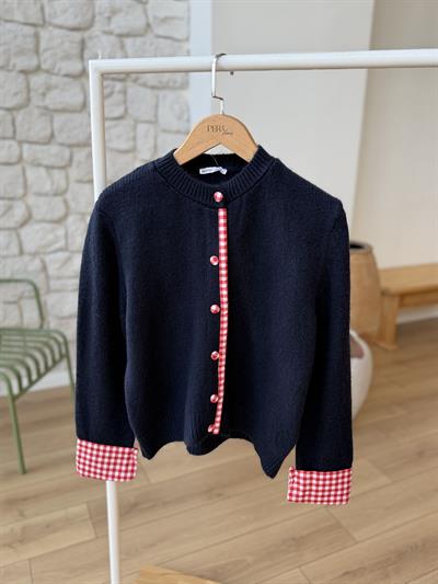 Pötikare Garnili Lacivert Hırka