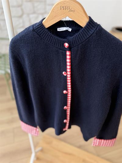 Pötikare Garnili Lacivert Hırka