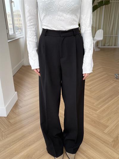 Premium Poliviskon Kumaş Siyah Pantolon