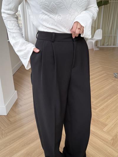 Premium Poliviskon Kumaş Siyah Pantolon