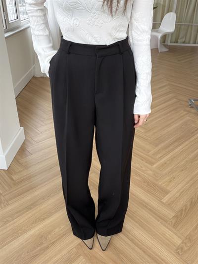 Premium Poliviskon Kumaş Siyah Pantolon