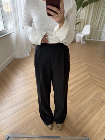 Premium Poliviskon Kumaş Siyah Pantolon