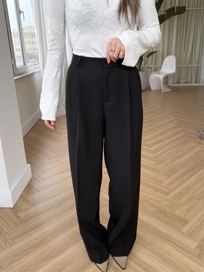 Premium Poliviskon Kumaş Siyah Pantolon