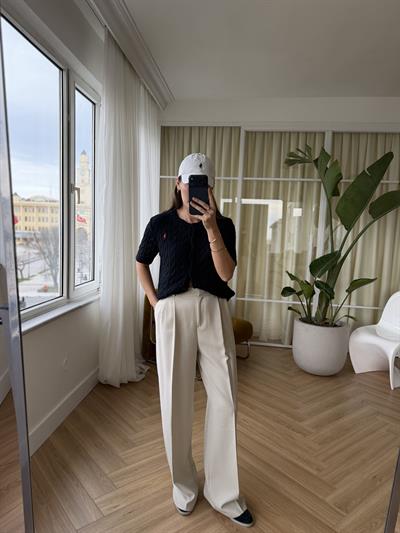 Premium Poliviskon Kumaş Taş Rengi Pantolon