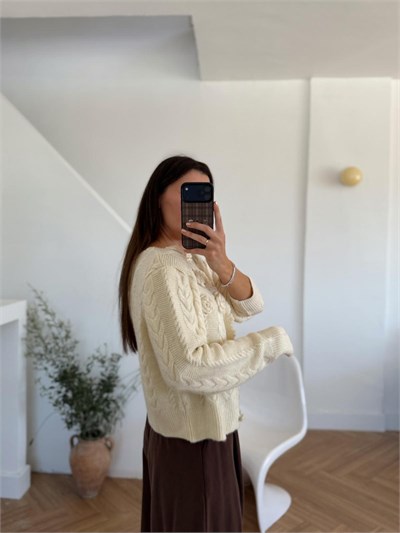 Rose Krem Hırka